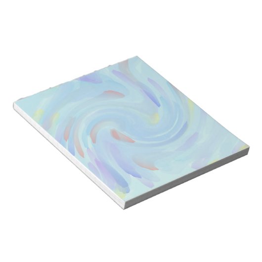 抽象芸術紫色の渦巻き絵を描型 ノートパッド (アングル)