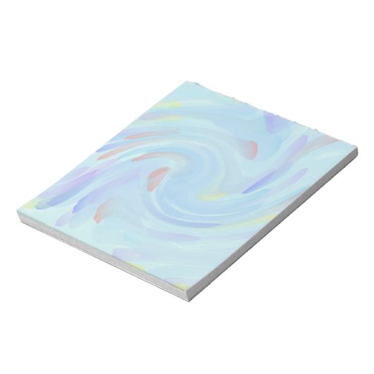 抽象芸術紫色の渦巻き絵を描型 ノートパッド (回転)