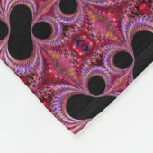 抽象芸術紫色の黒のパーセント記号フラクタルパターン フリースブランケット (角)