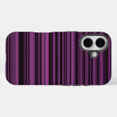 抽象芸術紫色の黒ストライプ色 Case-Mate iPhoneケース (裏面 (横))