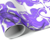 抽象芸術紫色マンダラサイケデリックラ ラッピングペーパー (ロールコーナー)