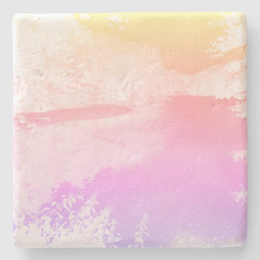 抽象芸術紫、オレンジ、イエローストーンコースター ストーンコースター (正面)