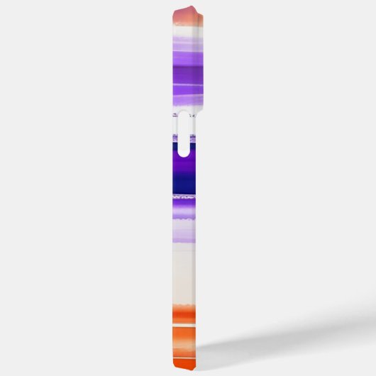 抽象芸術紫、オレンジ、白の幾何学的モノグラム Case-Mate iPhoneケース (裏面 / 右)
