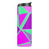 抽象芸術紫、ピンク、緑カッコいい、 タンブラー (回転左)