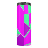 抽象芸術紫、ピンク、緑カッコいい、 タンブラー (裏面)