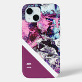 抽象芸術紫+ベリートーン大理石クール石 Case-Mate iPhoneケース (裏面)