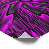 抽象芸術紫 ポスター (角)