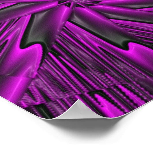 抽象芸術紫 ポスター (角)