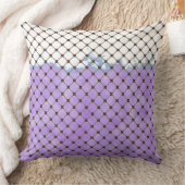 抽象芸術紫、白、青銅 クッション (ブランケット)