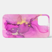 抽象芸術紫，薄紫，ピンク，金ゴールドの背景， WAL Case-Mate iPhoneケース (裏面 (横))
