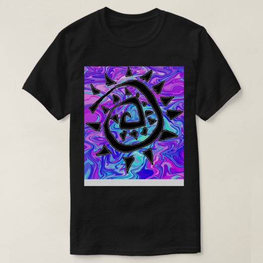 抽象芸術紫 Tシャツ (デザイン正面)