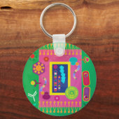 抽象芸術細胞生物学マティススタイル キーホルダー (正面)