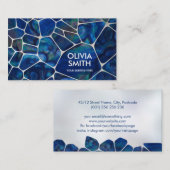 抽象芸術細胞 – アワビ貝と真珠 名刺 (正面/裏面)