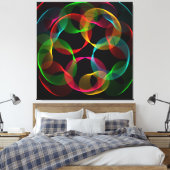 抽象芸術細胞 キャンバスプリント (インサイチュ (寝室))