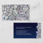 抽象芸術細胞 – 青の真珠の母 名刺 (正面/裏面)