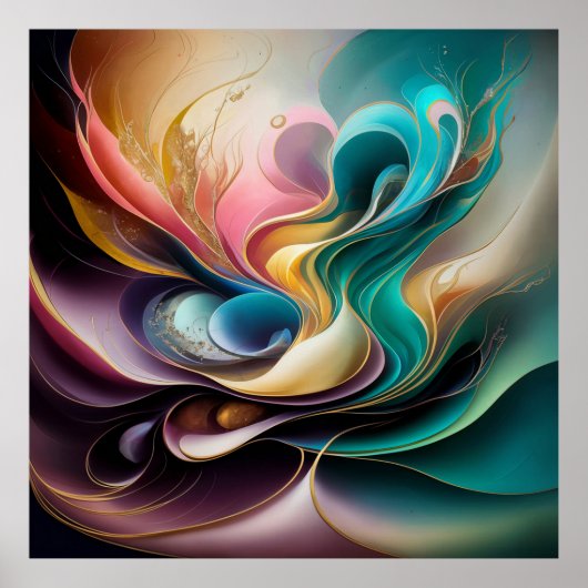 抽象芸術結婚のたった今結婚しました ポスター (正面)