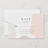 抽象芸術結婚の反応カード 出欠カード (正面)