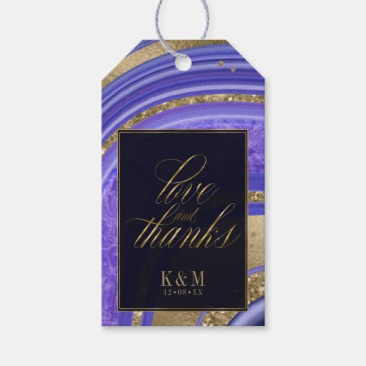 抽象芸術結婚の感謝していMidnight ID827 ギフトタグ (正面)