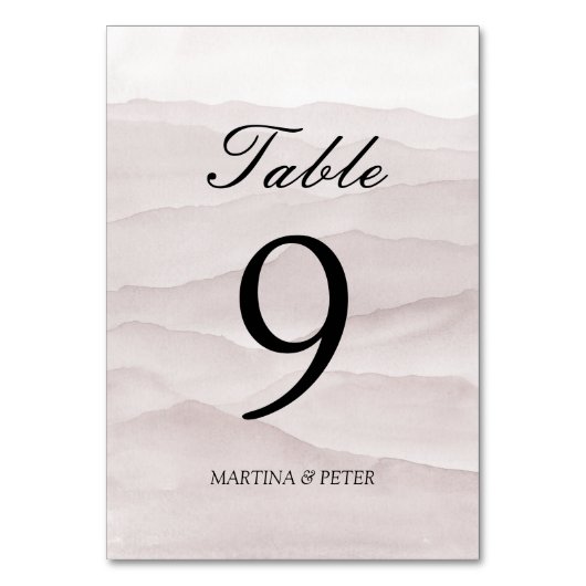 抽象芸術結婚ほこりっぽいバラの表番号記号 テーブルナンバー (正面)