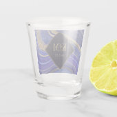 抽象芸術結婚アゲートの真夜中ID827 ショットグラス (裏面)