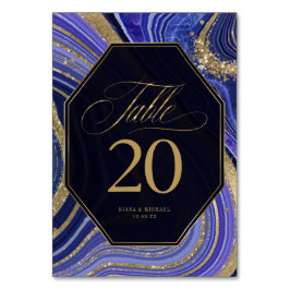 抽象芸術結婚アゲートの真夜中ID827 テーブルナンバー