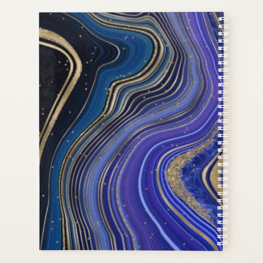 抽象芸術結婚アゲートの真夜中ID827 プランナー手帳 (裏面)