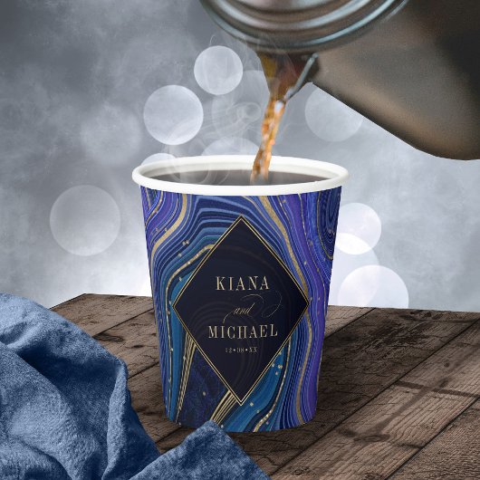 抽象芸術結婚アゲートの真夜中ID827 紙コップ