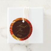 抽象芸術結婚アゲート感謝ホットオレンジID827 フェイバータグ (インサイチュ)