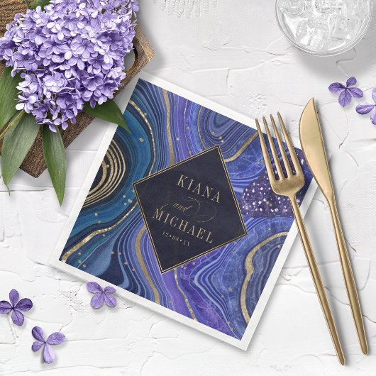 抽象芸術結婚アゲートMidnight v2 ID827