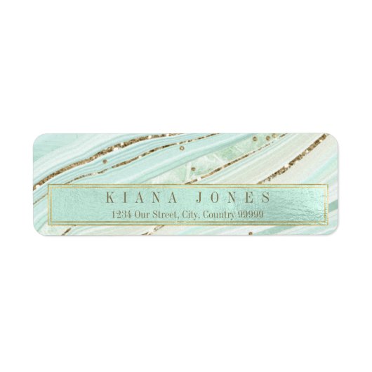 抽象芸術結婚アゲートV1ミントID827 ラベル (正面)