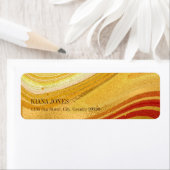 抽象芸術結婚アゲートV2ホットオレンジID827 ラベル (インサイチュ)