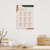 抽象芸術結婚アーチ座席図の記号 ポスター (キッチン)