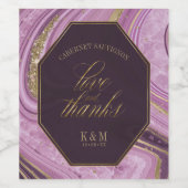 抽象芸術結婚ア感謝していゲートMauve ID827 ワインラベル (シングルラベル)