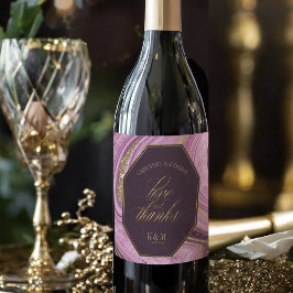 抽象芸術結婚ア感謝していゲートMauve ID827 ワインラベル