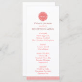 抽象芸術結婚フラワーメニュー/プログラム メニュー (正面/裏面)