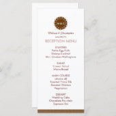 抽象芸術結婚フラワーメニュー/プログラム メニュー (正面/裏面)