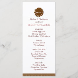 抽象芸術結婚フラワーメニュー/プログラム メニュー