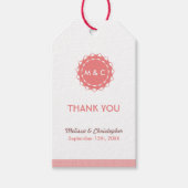 抽象芸術結婚フラワー ギフトタグ (正面)