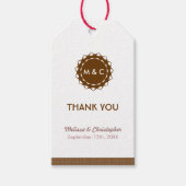 抽象芸術結婚フラワー ギフトタグ (正面)