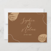 抽象芸術結婚フローラサンキューカード サンキューカード (裏面)