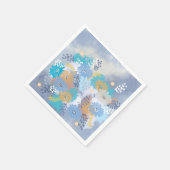 抽象芸術結婚フローラ スタンダードカクテルナプキン (角)