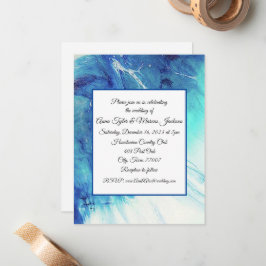 抽象芸術結婚式招待状フラットカード ノートカード