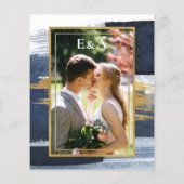 抽象芸術結婚式招待状 |フォトブルーギルド (裏面)