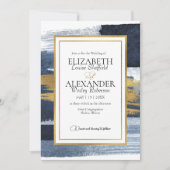 抽象芸術結婚式招待状 |フォトブルーギルド 招待状 (正面)