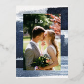 抽象芸術結婚式招待状 |フォトブルーギルド 箔招待状 (裏面)