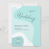 抽象芸術結婚式招待状 招待状 (正面)