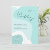 抽象芸術結婚式招待状 招待状 (スタンド正面)