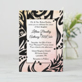 抽象芸術結婚式招待状 案内状 (スタンド正面)