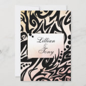 抽象芸術結婚式招待状 案内状 (裏面)