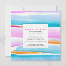 抽象芸術結婚潮線 招待状